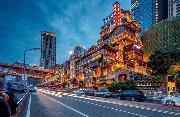 Chongqing City Private Night Tour with Hot Pot Dinner