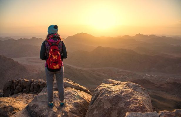 Sunrise at Mt.Sinai and St.Catherine monastery. Entrance included