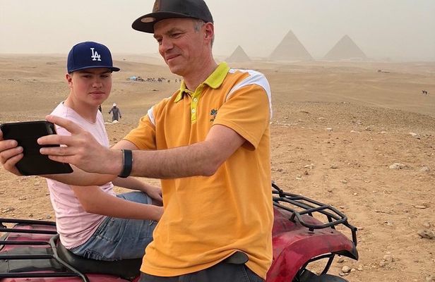 ATV QUAD BIKE with pyramids view