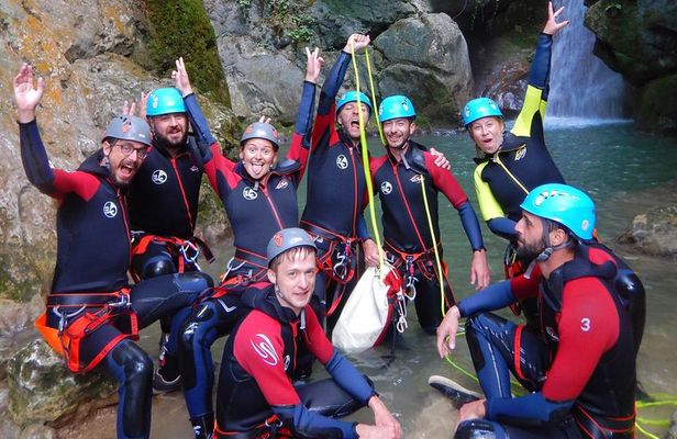 First canyoning in Grenoble in the Vercors