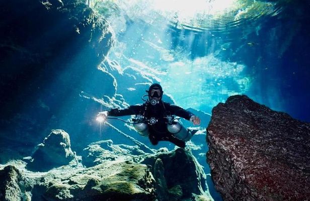 1 day of diving in Cenotes price for 2 certified divers