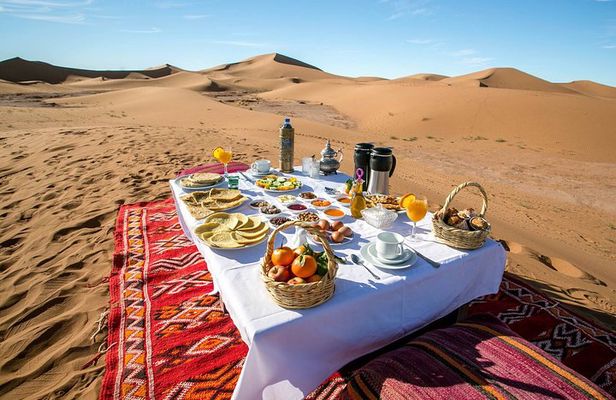 M’Hamid: Overnight in luxury desert camp with Camel Ride, meals & sandboarding