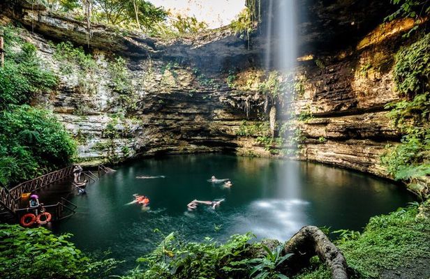 Chichen Classic, Cenote Chichikan & Valladolid from Tulum