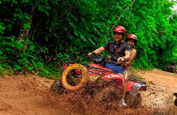 Half-Day ATV Zipline and Swimming Adventure in Riviera Maya