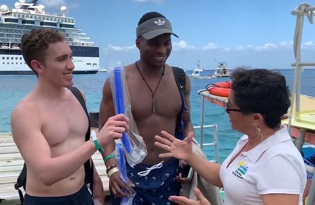 VIP Private Glass Bottom Boat and Snorkeling, 3 Reefs in Cozumel