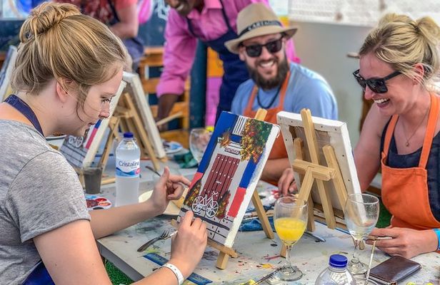 Brunch And Paint in a secret rooftop