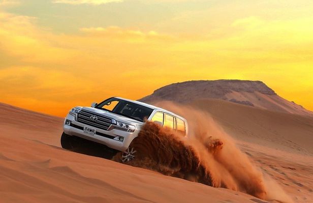 Desert Safari 4x4 Drive With Camel Ride,Belly DanceTanura & Fire Show BBQ Dinner