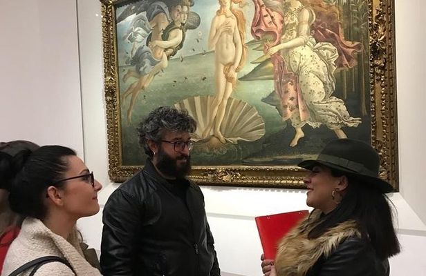 Art Lesson inside the Uffizi Gallery