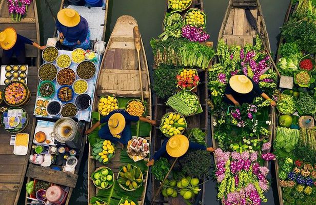 Damnoen Saduak Floating Market with Paddle Boat Ride (ex Bangkok)