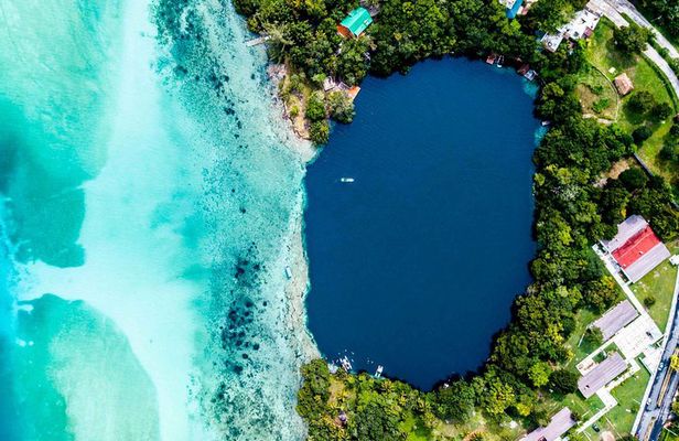 DISCOVER BACALAR Full Day Tour to the 7 Colors Lagoon, Cenotes and Pirates Route