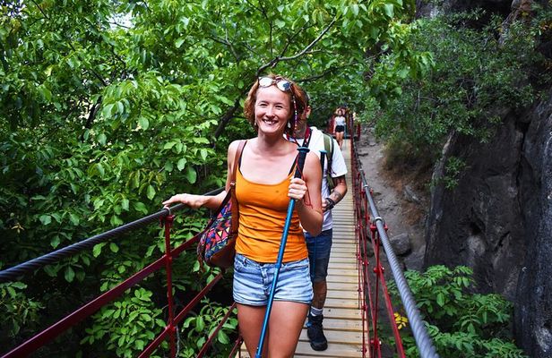 Hiking in the Canyon of the Monachil Cubs in Granada