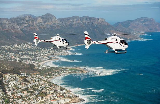 Cape Town: 25min Helicopter Flight with Complimentary Boat Cruise