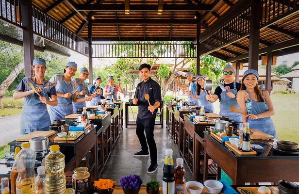 Morning Session - Thai Cooking Class in Traditional Pavilion with Beautiful Farm