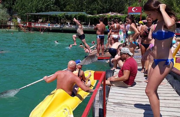 City of Side: Green Lake with Lunch & Boat Trip by Cabrio Bus