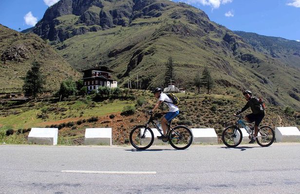 Cycling Across The Thimphu Valley