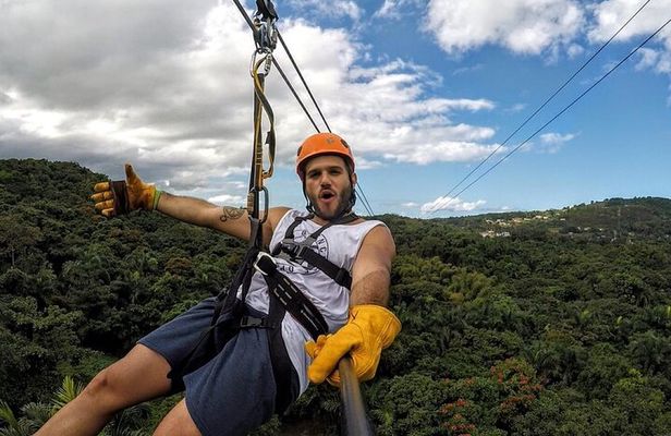 Zipline Canopy Tour with Transport from San Juan