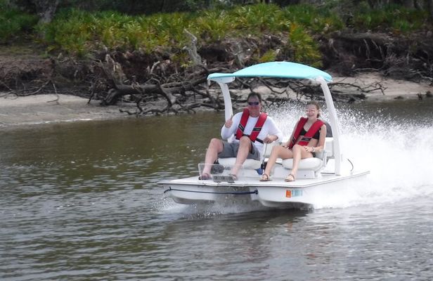 Drive your Own 2 Seat Fun Go Cat Boat on Marco Island