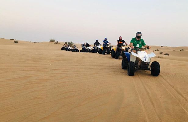 Dubai ATV Quadbike Desert Safari with Camel Ride Sand Boarding