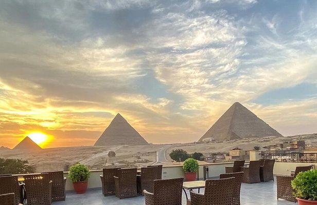  guided tour to the Pyramids of Giza with a camel riding 