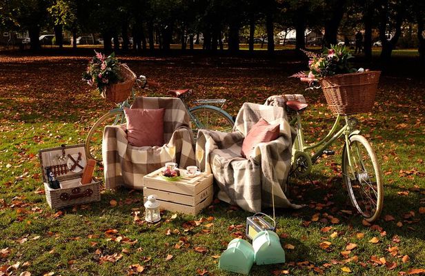 Champagne Picnic Hamper for 2 with Retro Bicycles Manchester