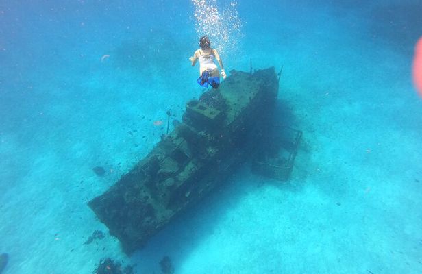 Bavarian Fiesta Snorkel Activity in Glass Bottom Boat at San Miguel de Cozumel