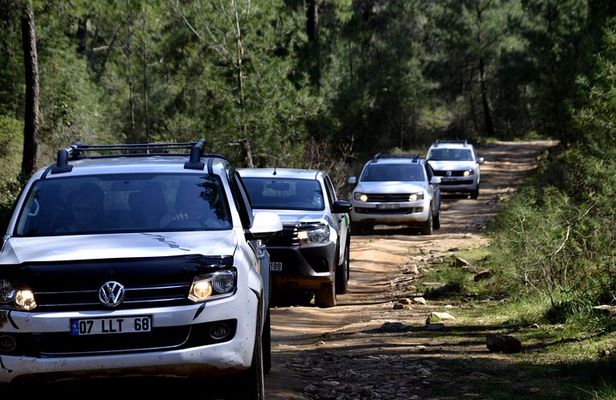 Off-road vehicle tour & rafting experience in the Taurus Mountains from Side