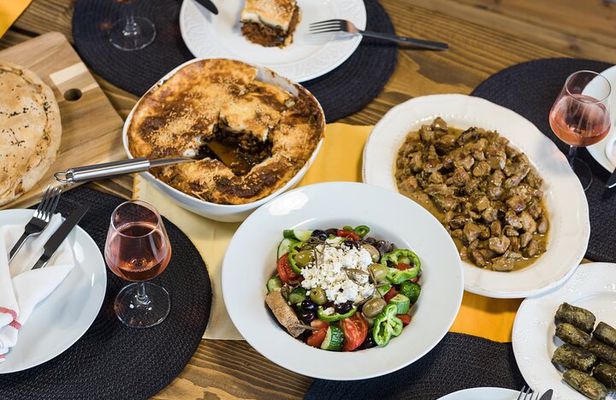 Greek Meze Cooking class and dinner with an Acropolis view
