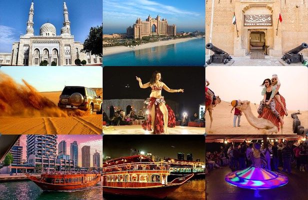 Dubai City Tour, Desert Safari and Marina Dhow Cruise Tour (TRIO) 2 Days