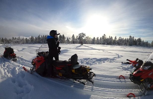 Private Snowmobile Experience in Rovaniemi's Forest