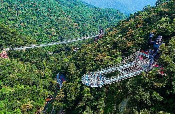 Gulong Gorge Glass Bridge and Underground River Cave Private Tour