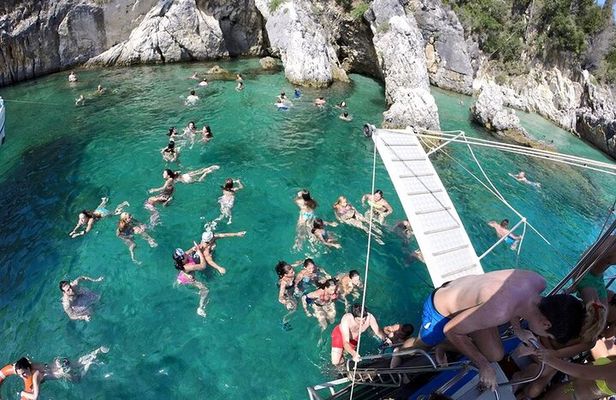 Corfu boat trip, swimming & BBQ