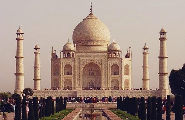 Delhi Agra Day Trip by Train with Taj Mahal view from Methab bagh