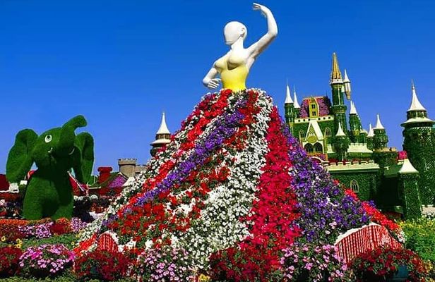 Dubai Global Village and Miracle Garden Tour with Transfers