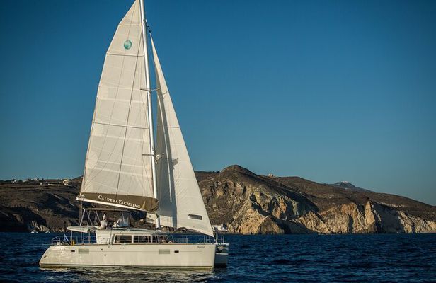 Santorini Caldera Gold Day Cruise with BBQ on board and Open Bar