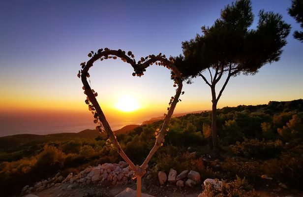 Romantic Sunset in Zakynthos Agalas Caves & Myzithres Viewpoint