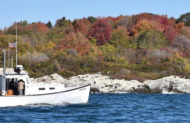 Maine Fall Foliage Private Lobster Boat Cruise with Local Drinks