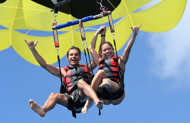 Parasailing on Maunalua Bay- Oahu's off Waikiki Playground