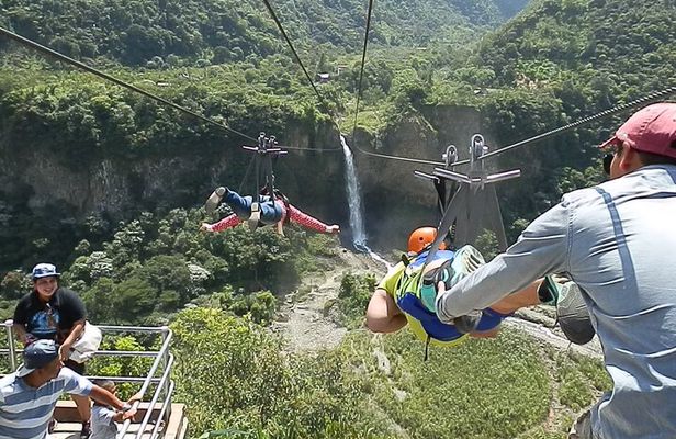Canopies | Zipline | 1300m Roundtrip | over a waterfall