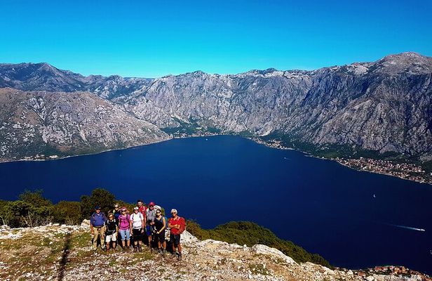 Hiking Vrmac peninsula with panoramic view on Kotor bay