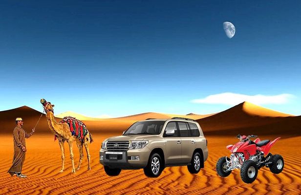 Desert Combo safari, Camel ride, Quad Bike and Dune Bashing(ALL INCLUSIVE)