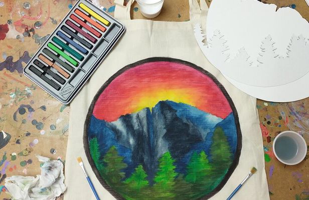 Colorado Inspired Inktense Painted Stocking or Tote Bag Class