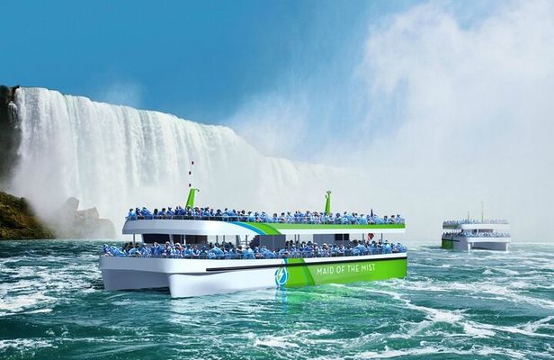 Niagara Falls USA Tour: Boat Ride, Cave, Light Show & Fireworks