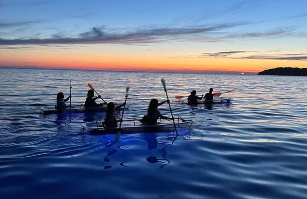 Transparent Kayak Sunset to Dusk Glow Experience from Pula