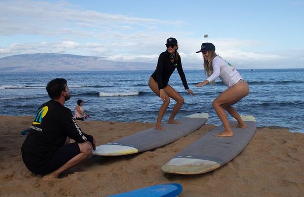 Group Surf Lessons from Kaanapali Beach