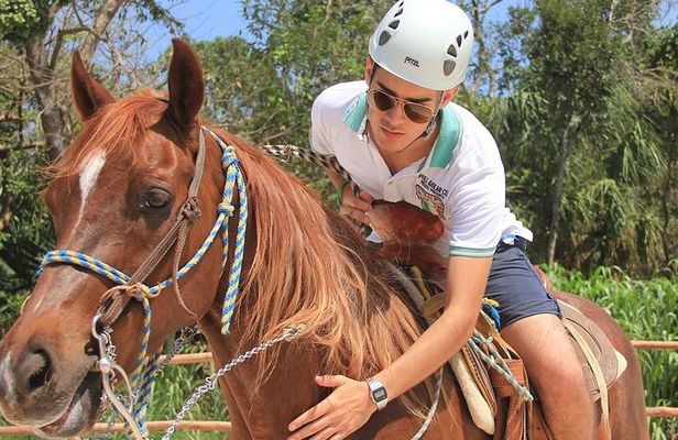 Tulum Jungle Horseback Ride + ATV + Ziplines + Cenote Combo Tour