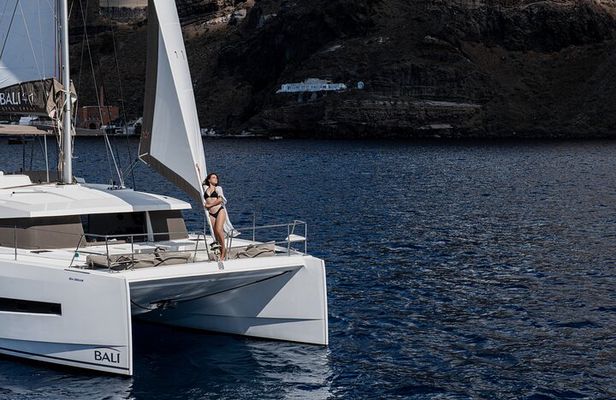 Shared Catamaran Half Day Cruise in Santorini
