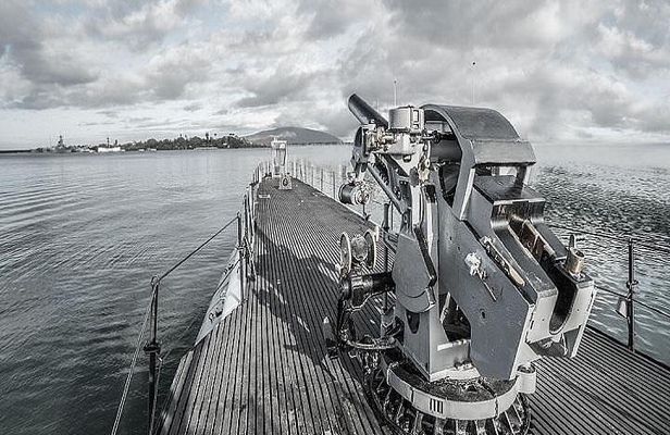 Battleships of World War II Departing from Waikiki Area