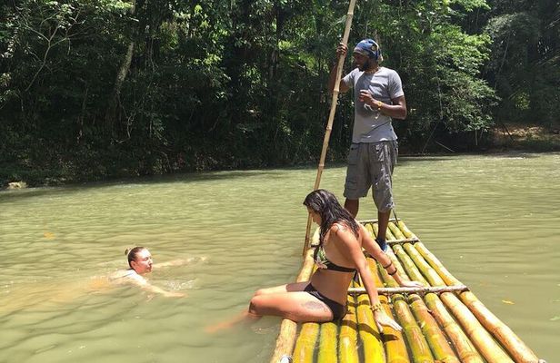 Horseback Ride, Bamboo Rafting and Bluehole/Secret Falls Tour from Montego Bay