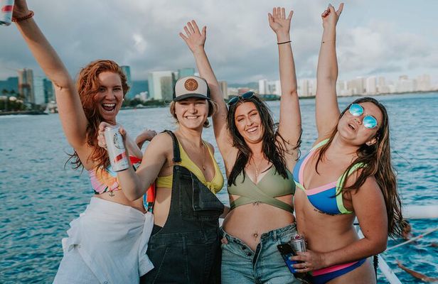 Paradise Waikiki Sunset Cruise + LIVE DJ + SWIMMING