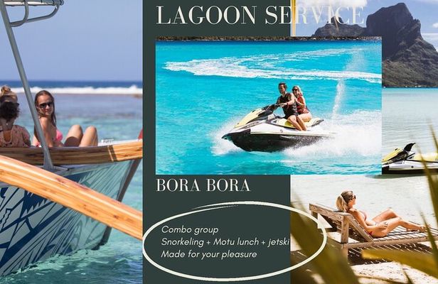 Combo snorkeling + motu lunch + jet ski group tour full day